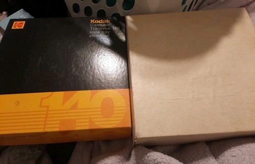 Kodak Carousel Transvue 80 Slide Tray, In Original Box + Transvue 140