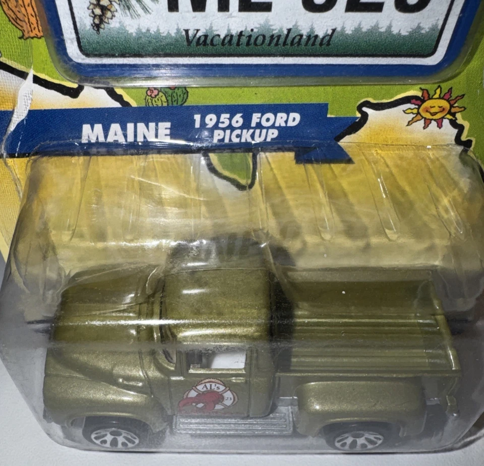 Matchbox Across America 50th Birthday Series Maine 1956 Ford Pickup W/ License P - Image 3 of 4