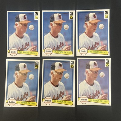 CAL RIPKEN SR - 6 card lot - 1982 Donruss - Orioles
