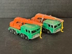(2) VINTAGE MATCHBOX LESNEY 8-WHEEL CRANE TRUCK LOT NO. 30