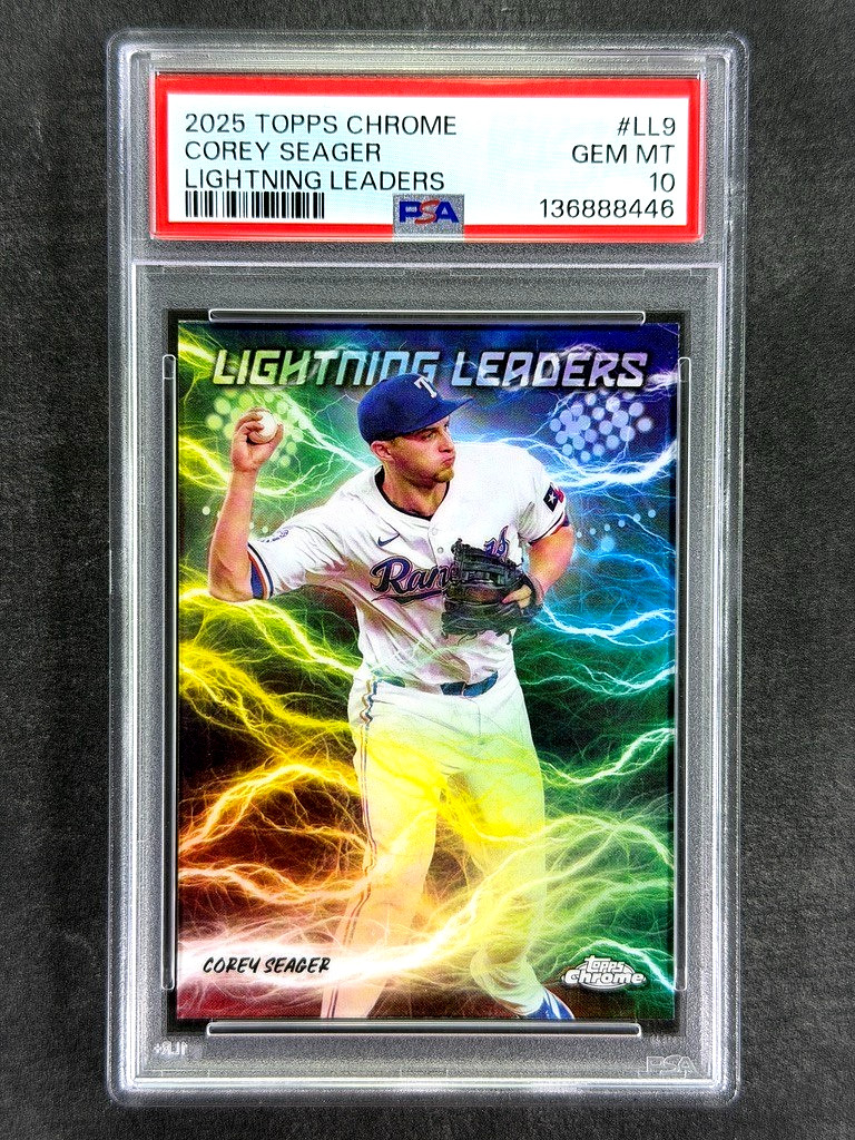 2025 Topps Chrome #LL-9 Corey Seager Lightning Leaders PSA 10 Gem Mint