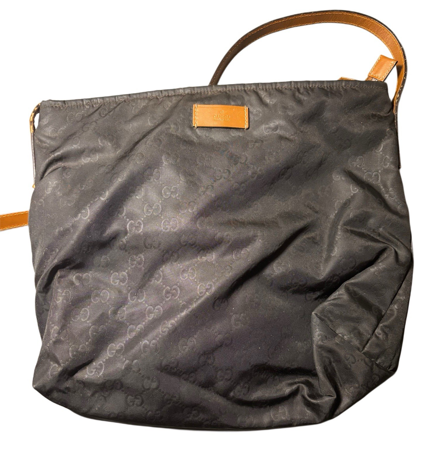 Gucci GG Nylon Tote Shoulder Bag with Adjustable Strap-image