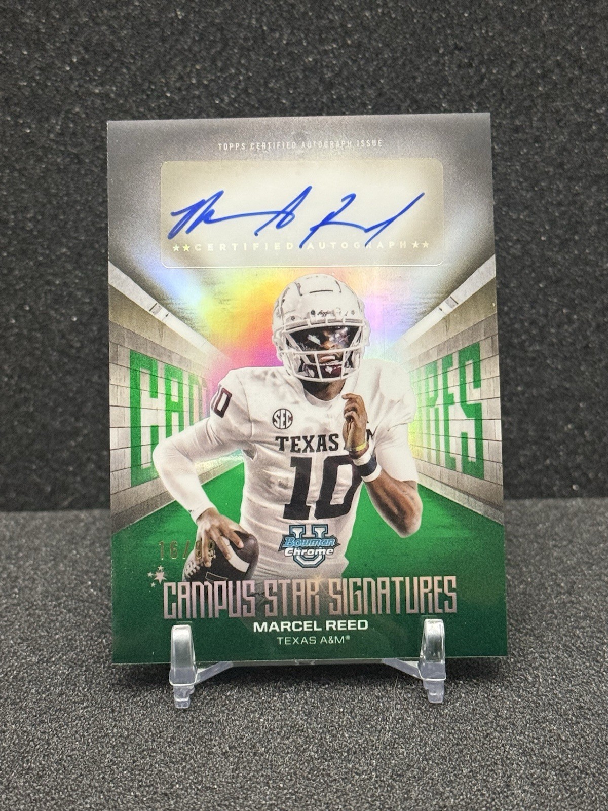 2025 Bowman Chrome U #CSS-MR Marcel Reed Campus Star Green Ref Auto /99