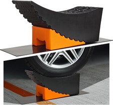 Raised Tire Change Ramp,Large RV Camper Levelers with 6" Lift, Dual Axle Tandem