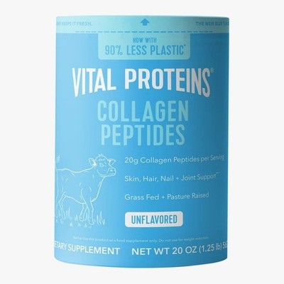 Vital Proteins Collagen Peptides Powder Unflavored 20oz Grass Fed Skin Hair Nail