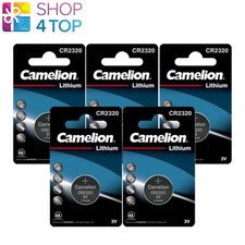 5 Camelion Cr2320 Batteries Lithium 3V Button Br2320 Dl2320 1Bl Exp 2031 New
