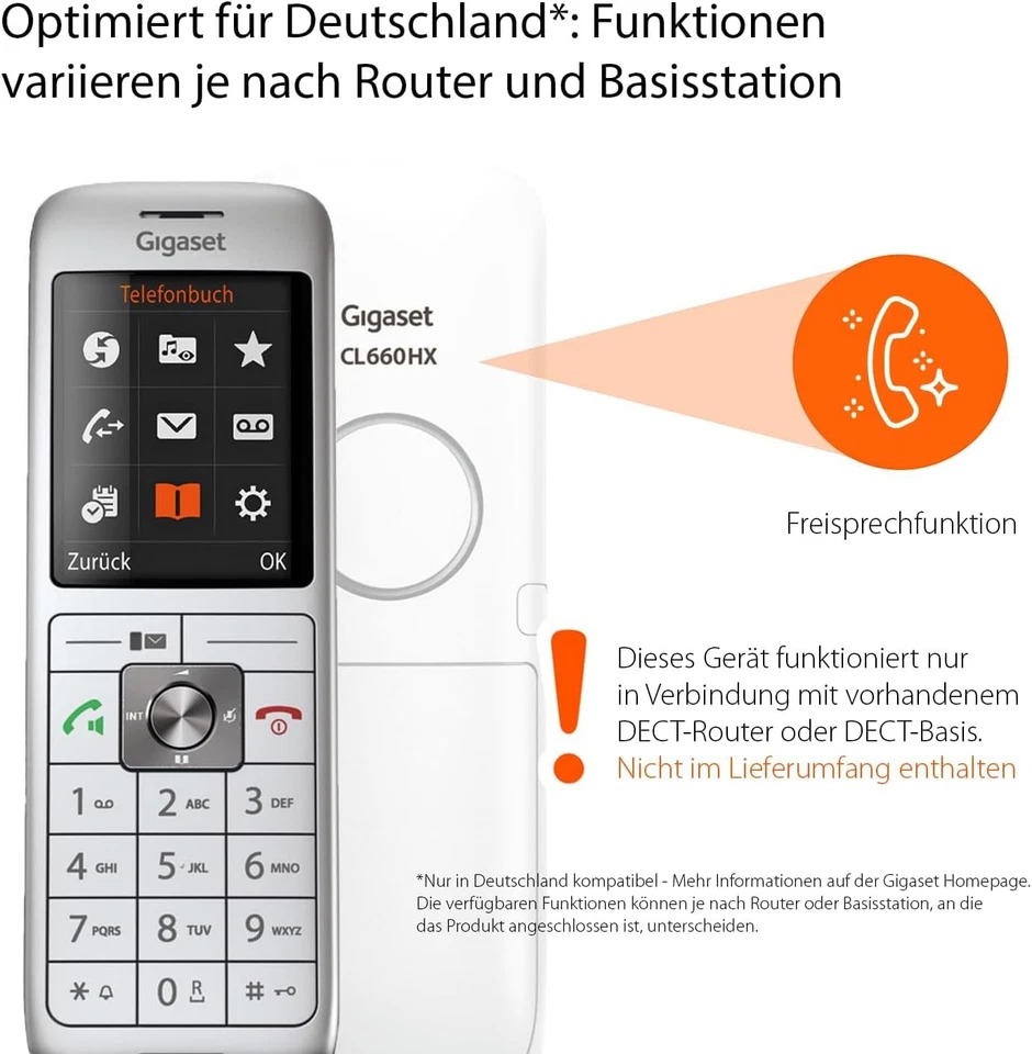 CL660HX - design DECT-Mobilteil mit Ladeschale - Fritzbox-kompatibel - hochwe... - Bild 3 von 4