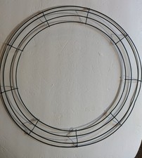 18 inch Round Wire Floral Garden Wreath Ring for DIY Crafts and Decorations