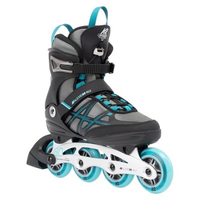 Skates Damen Inline Skates Alexis 80 ALU, Grey  Cyan, 30G0417.1.1.095