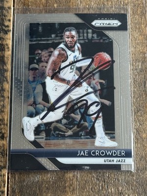 2018-19 Panini Prizm Jae Crowder Base #183 Signed IP Autograph Jazz