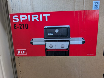 #ad Weber Spirit E 210 Gas Grill Liquid Propane 2 Burner Black with Cover New $350.00