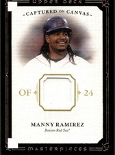 2008 Upper Deck Masterpieces CC-MR Manny Ramirez Captured on Canvas Jersey Relic