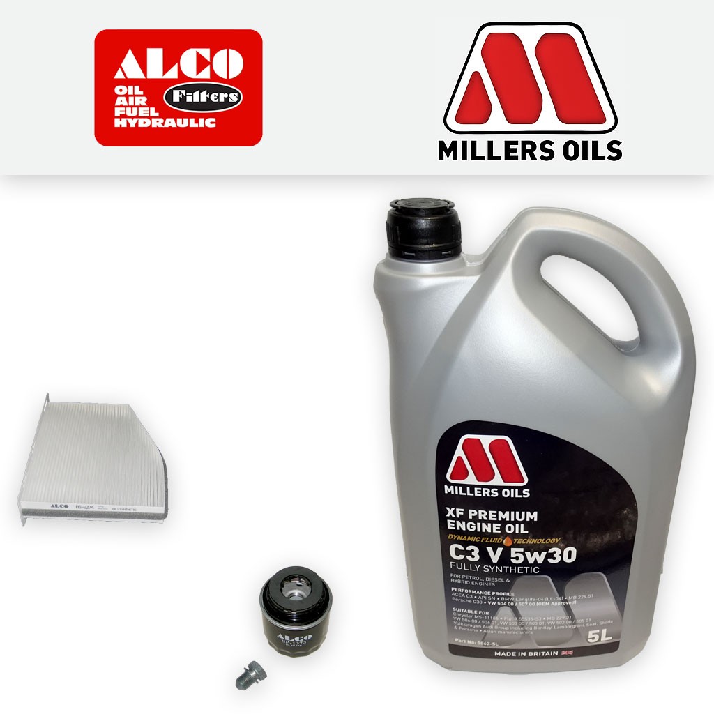SERVICE KIT for SEAT ALTEA 5P 1.4 TSI OIL CABIN FILTERS +XF OIL (2010-2015)