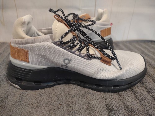On Cloudnova Cloud Nova White Pecan Black Running Walking Shoes Womens Size W4.5 - Picture 2 of 14