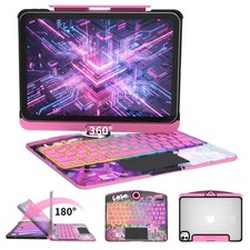 Transparent Case with Wireless Keyboard for iPad 11th/10th, Pro M5/M4 11''/13''