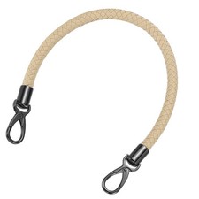 50cm Short Leather PU Braided Purse Replacement Handle - Beige Pink, Black