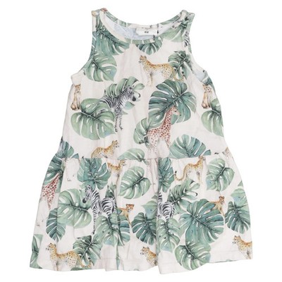 Karolina Kijak x H&M, Kleid, Größe: 92, Beige/Grün/Mehrfarbig, Baumwolle #hM0