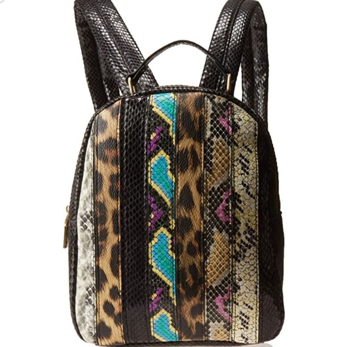 Betsey Johnson Mini Backpack – Mixed Animal Print & Snakeskin Pattern NWT Betsey Johnson Snake My Day Backpack Rare Faux Snakeskin  main image 2