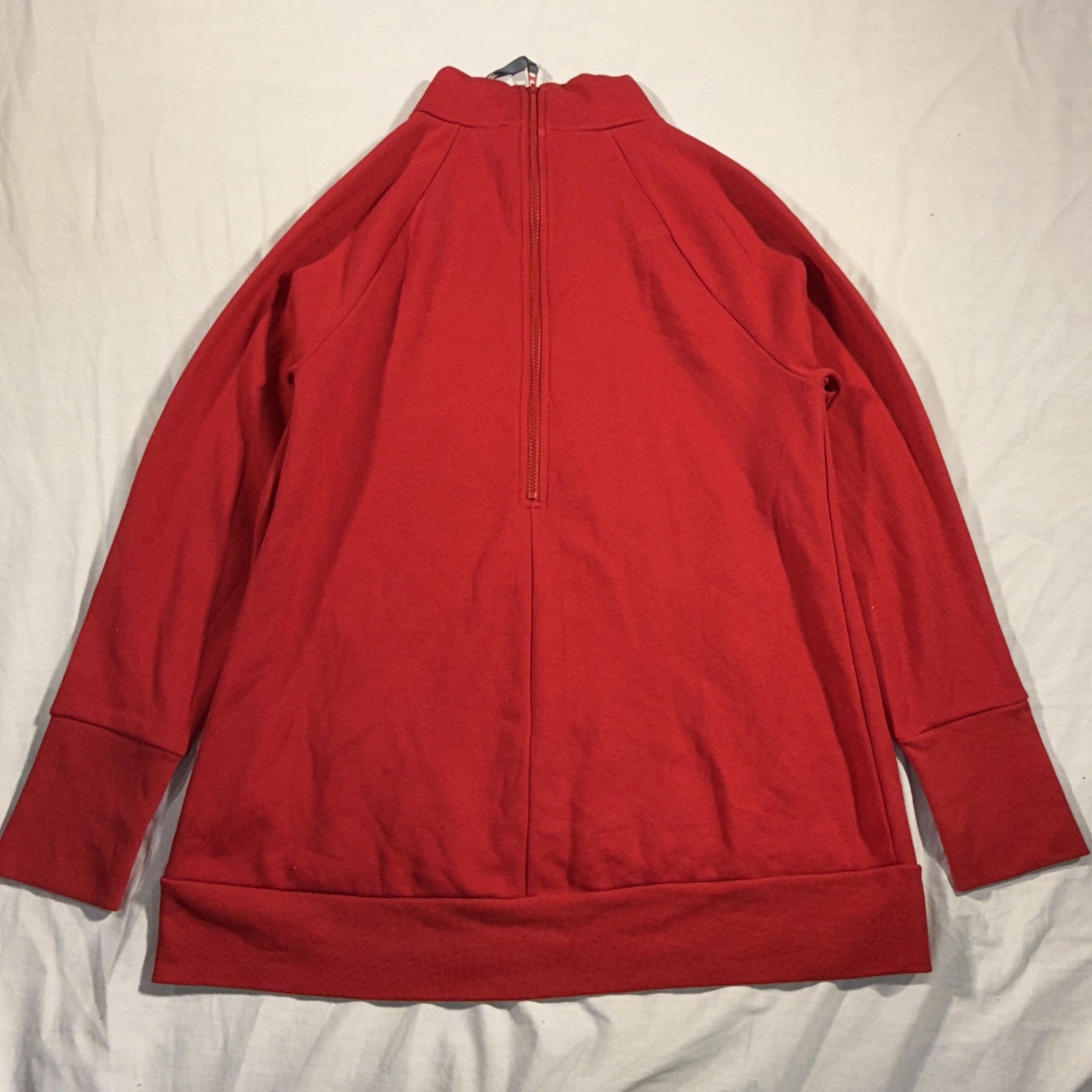 Fabletics Backzip Pullover Sweatshirt Long Red At… - image 2
