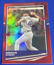 German Marquez 2020 Donruss #96 Holo Red Colorado Rockies Baseball MVP MLB ⚾️