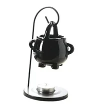 Hanging Pagan Cauldron Oil Burner, Black Wax Warmer Aroma Diffuser, with 