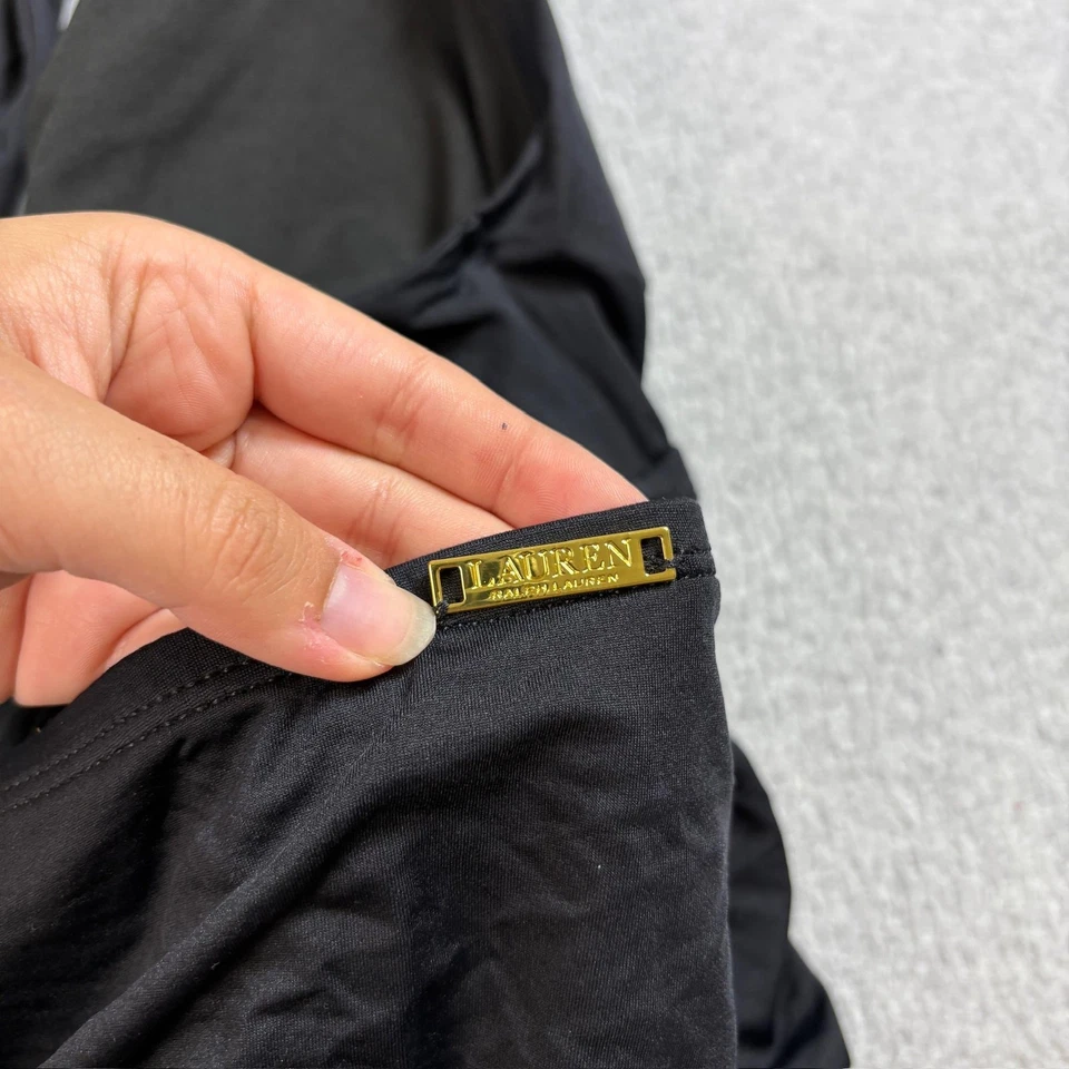 Traje de baño Lauren Ralph Lauren para mujer 16W Tankini Top acanalado halter traje de baño Foto 3 de 4