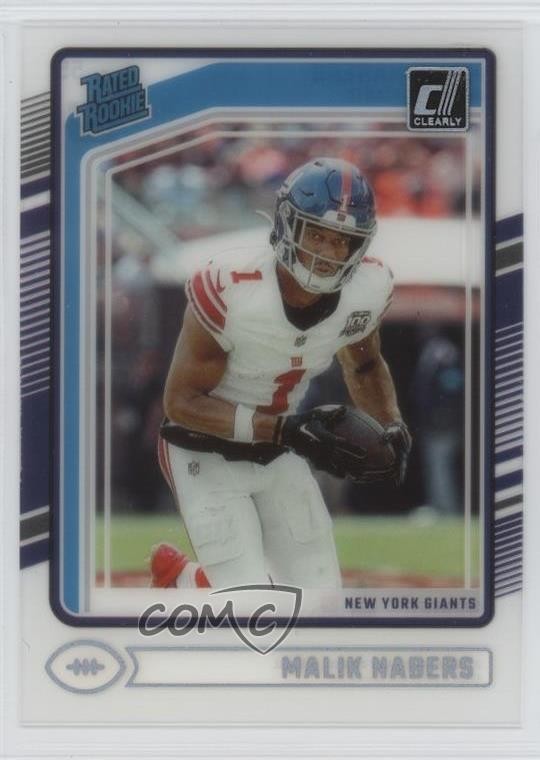 2024 Panini Clearly Donruss Rated Rookie Malik Nabers #55 1ca6