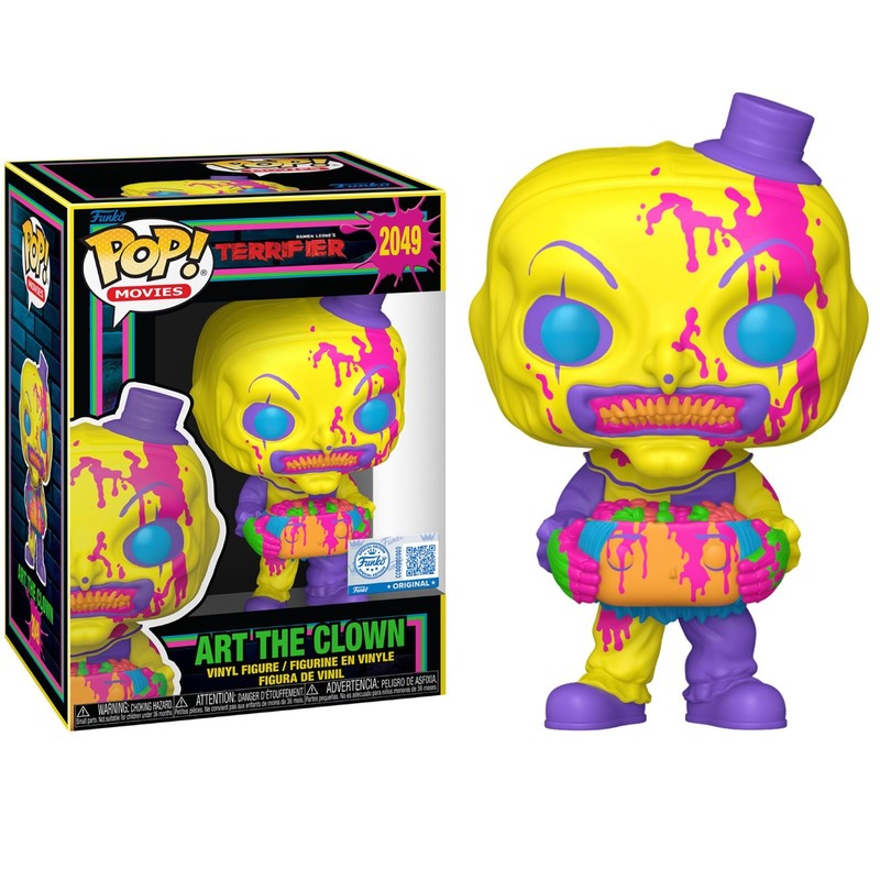 Funko Pop! Art The Clown Blacklight Terrifier Exclusive #2049 +Protector PRESALE