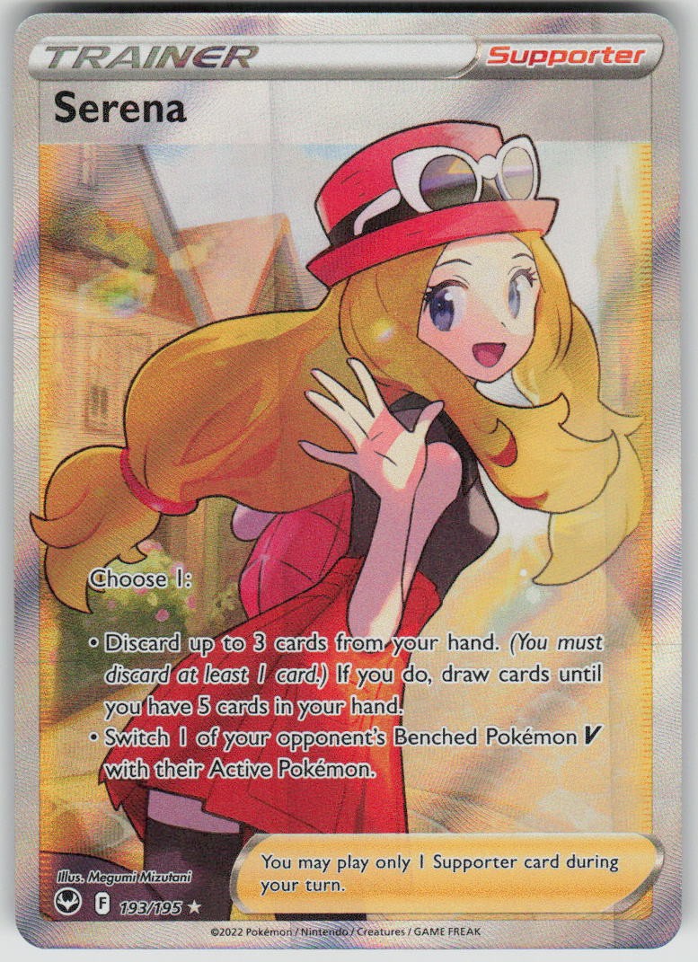 Pokemon Serena (Full Art) Ultra Rare SWSH12: Silver Tempest 193/195 NM