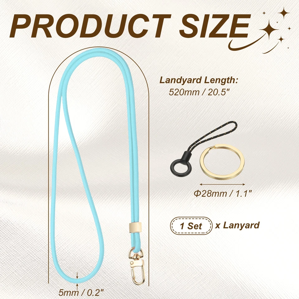Cordón, paquete de 1 cordones de profesor para insignias de identificación, azul cielo Foto 2 de 4