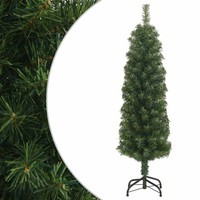 Schlanker KüNstlicher Weihnachtsbaum 150 Cm Mit StäNder PVC GrüN