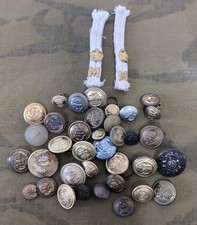 British Merchant Navy. King's Crown Buttons letter M Land Yard 