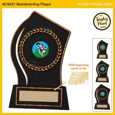 SKATEBAORDING Presentation Plaque Trophy Award / Trophies, FREE Engraving