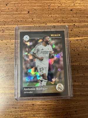 2024-25 Topps Merlin Black Atomic /10 Antonio Rüdiger Real Madrid