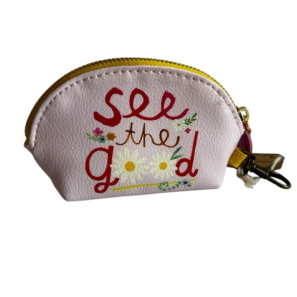 Monedero Natural Life See The Good rosa bolsa con cremallera imitación cuero nuevo Foto 2 de 4