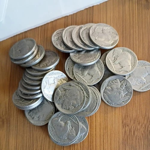 Roll Of 40 Full Date Buffalo Nickels 1920s And 1930s