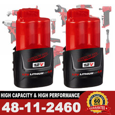 2Pack Compact Battery For Milwaukee 48-11-2430 M12 LITHIUM 3.5Ah Free shipping
