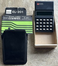 Sharp EL-201 Vintage 1970  s Calculator Tested WORKS Original Box Manual Sleeve