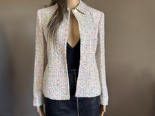 NWOT Chic Multicolor Tweed Jacket Jones New York Sz 6