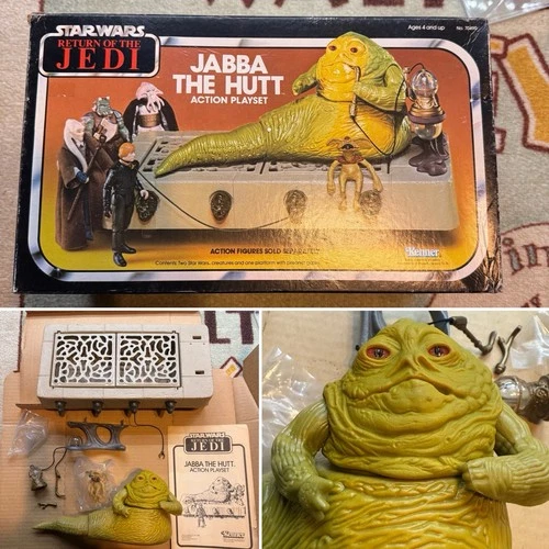 1983 Kenner Star Wars Jabba The Hutt Complete Box Vintage Playset Insert Manual