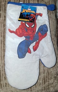 MARVEL SPIDER-MAN Oven Mitt GRAY BLUE RED  6.7 x 11  NWT 1 Single Mitt