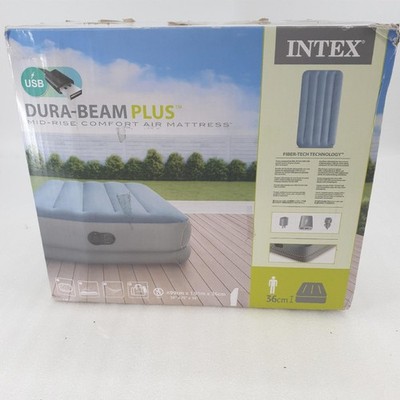 Intex Luftbett Schlafzimmerbett Komfort Raised Comfort elektrische Pumpe USB Ans