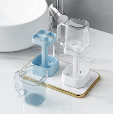 Bathroom Toothbrush Holder Cup Set, Mouthwash Cup Toothbrush Organizer