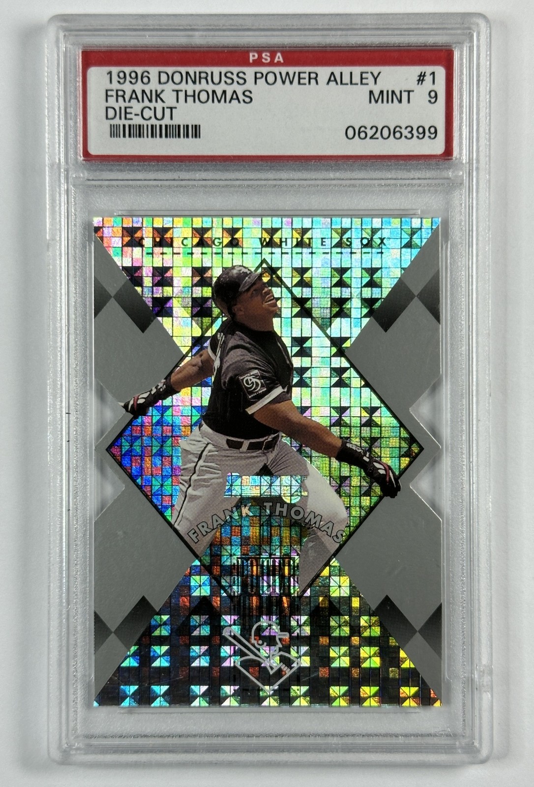 FRANK THOMAS PSA 9 1996 DONRUSS #1 POWER ALLEY DIE-CUT 473/5000 WHITE SOX view 1