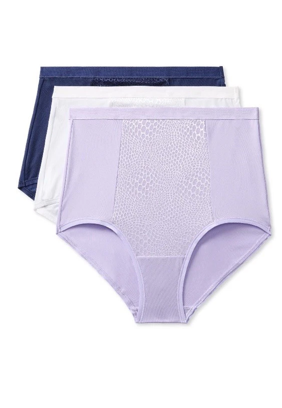 Warners Blissful Benefits Tummy Smoother Microfiber Brief 3-Pack-size:M(8/10) - Image 3 of 4