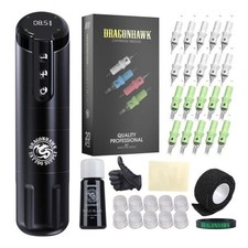 Dragonhawk X2 Wireless Tattoo Pen Machine Kit 3.5mm Stroke. NEW  B147 