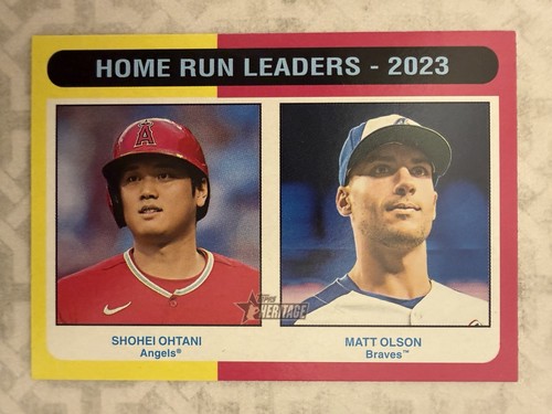 2024 Topps Heritage 2023 Home Run Leaders Insert #307! Shohei Ohtani  Matt Olson