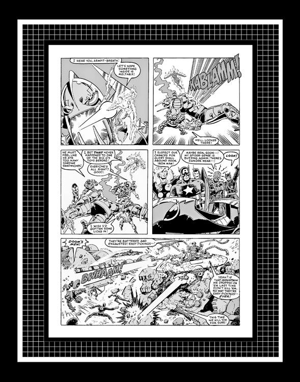 Mike Zeck Marvel Super Heroes Secret Wars #3 Rare Production Art Pg 17 Monotone