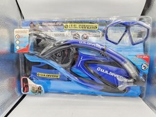 U.S. Divers Adult Small Snorkel Set Swim Fins Diving Mask, Travel Bag New 