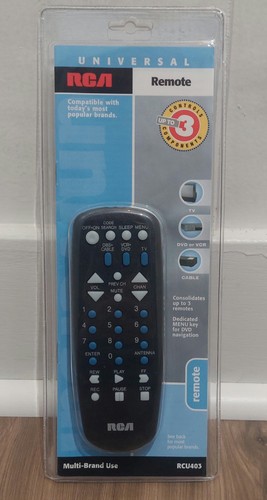RCA Universal 3-in-1 Remote RCU403 TV, VCR, Cable box Vintage #079000314462 NEW - Picture 1 of 6
